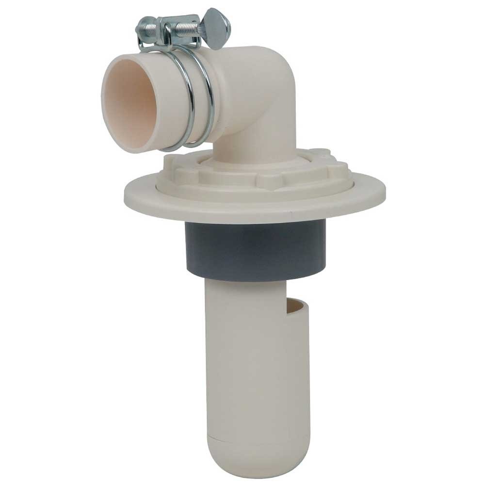 カクダイ 洗濯機用 排水トラップ アクリロニトリルブタジエンスチレン (ABS)製 におい防止 床直接取り付け 呼50VP・VU管兼用 樹脂プレートカバー付 426-021-50 white