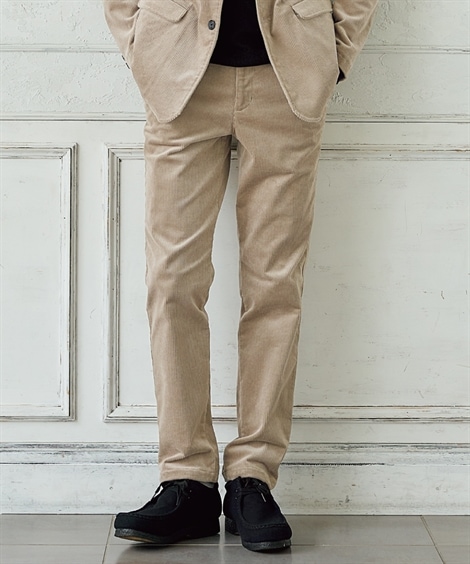 ロングパンツ ストレッチコーデュロイパンツ
