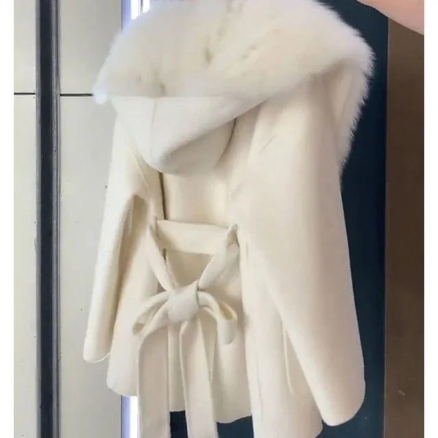 フェイクファー デザイン性 上品 若見え パッチワーク 秋冬 毛足長 コート