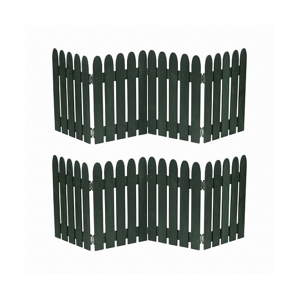 住まいスタイル WF-120F-2P-DGN 折り畳めるウッドミニフェンス120(縦ストライプ) 2枚組 メーカー直送