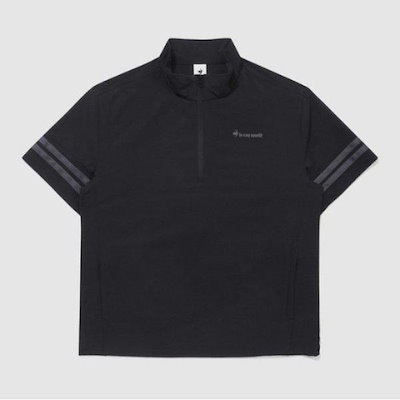 半袖Tシャツ NQJ QQ223SJK63-BLK ユニ ウェーブ サンデー エアドット ルーズフィット 半袖アノラック / BLACK