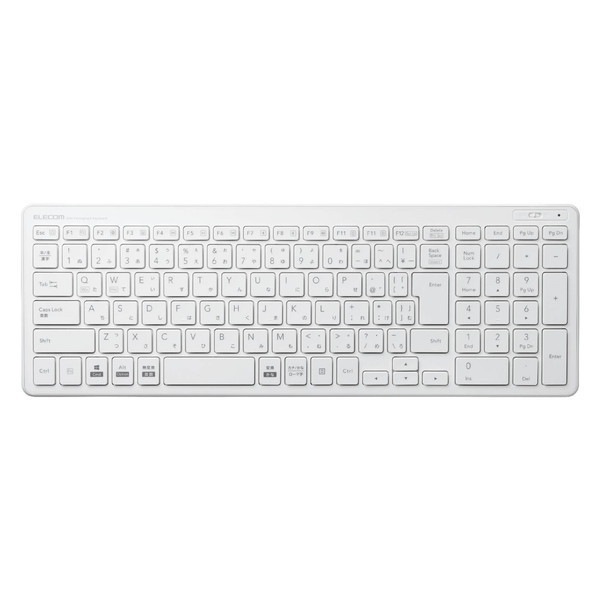 TK-FDP099TWH ワイヤレスコンパクトキーボード パンタグラフ式 薄型 ホワイト メーカー直送