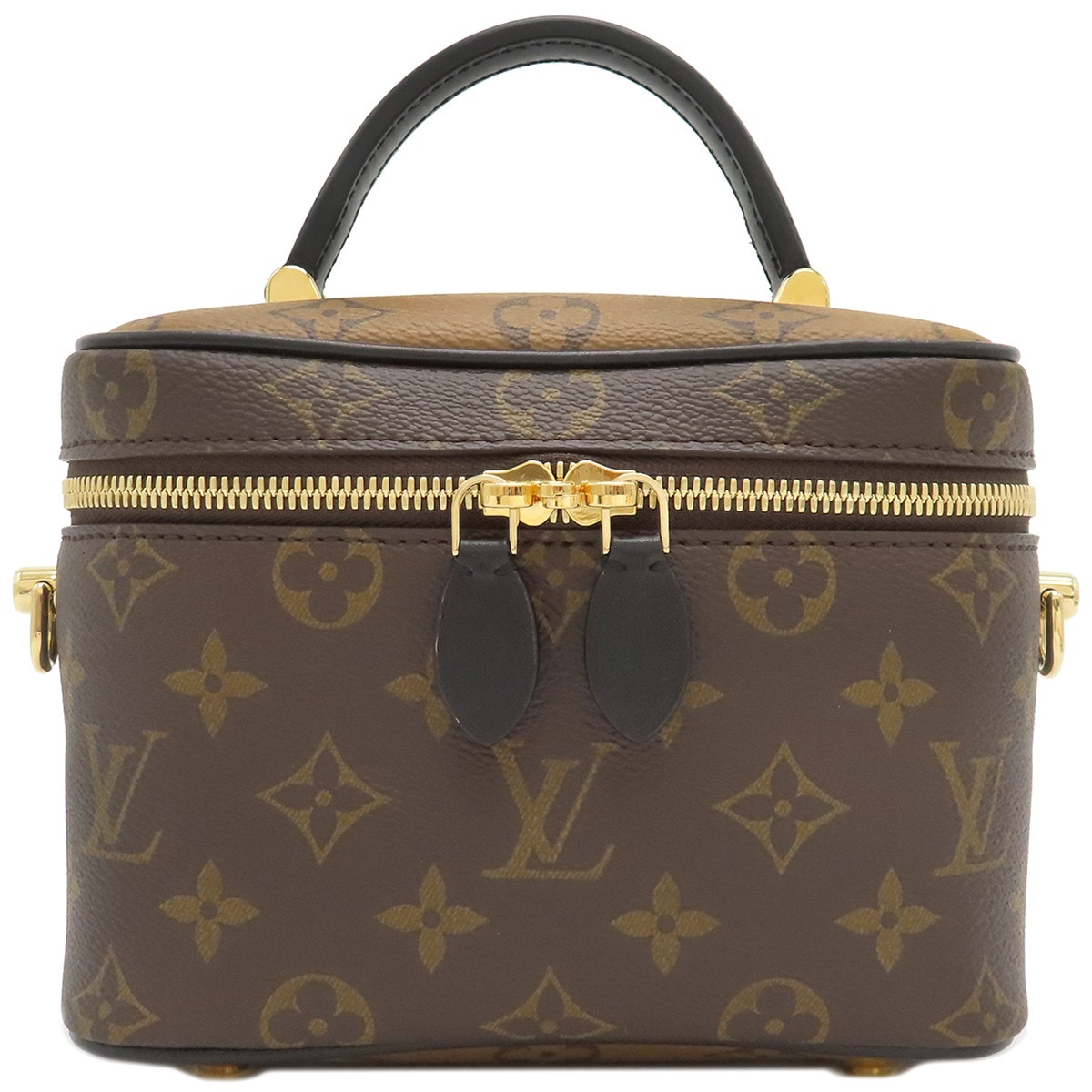 ルイヴィトン LOUIS VUITTON 2WAYバッグ ヴァニティ NV PM モノグラムキャンバス モノグラムリバースキャンバス モノグラム×モノグラムリバース ゴールド金具 ハンドバッグ 茶 M