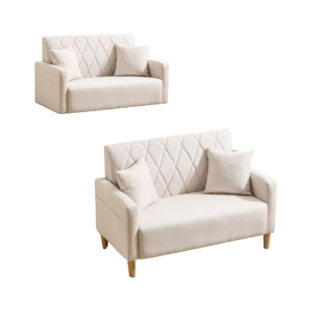 ソファー 2人掛け 幅103cm 脚高さ13cm リビングソファ 肘付き脚外し可