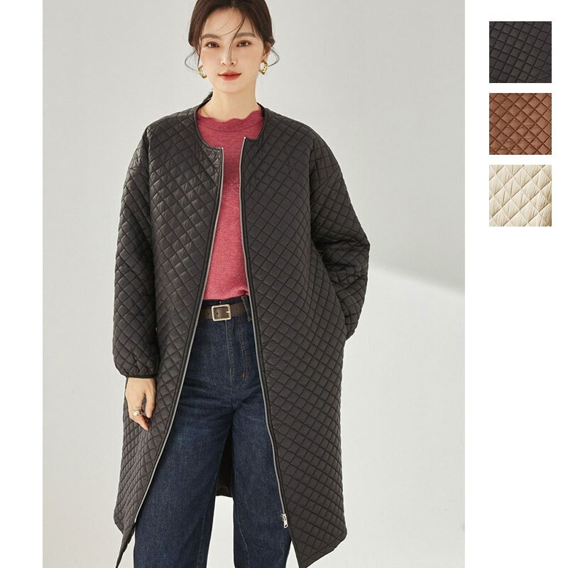 【2点購入で150OFF】【短納期】コート ジャケット レディース 中綿 ロングコート 長袖 防寒性抜群 秋冬 おしゃれ 体型カバー きれいめ ゆったり カジュアル 大きいサイズ 保温性 ロング 軽量