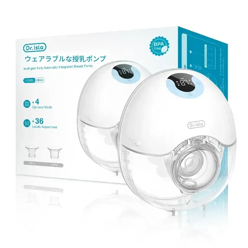 注目 Dr.isla EB46 電動母乳吸引器4つのモード36段階調整105広角360スキンラップ210mL容量スマート全自動
