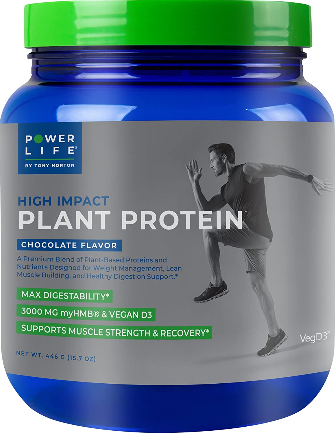 トニーホートンPowerLife高インパクト植物性タンパク質粉末3000MG植物性無糖ベガンケ