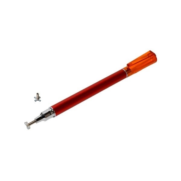 （まとめ）ミヨシ 先端交換式タッチペン 十字型タイプ レッド STP-L02/RD[x5セット]