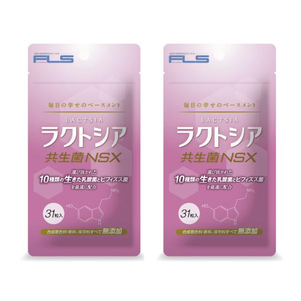ラクトシア 2個セット NS乳酸菌とビフィズス菌 株式会社本物研究所