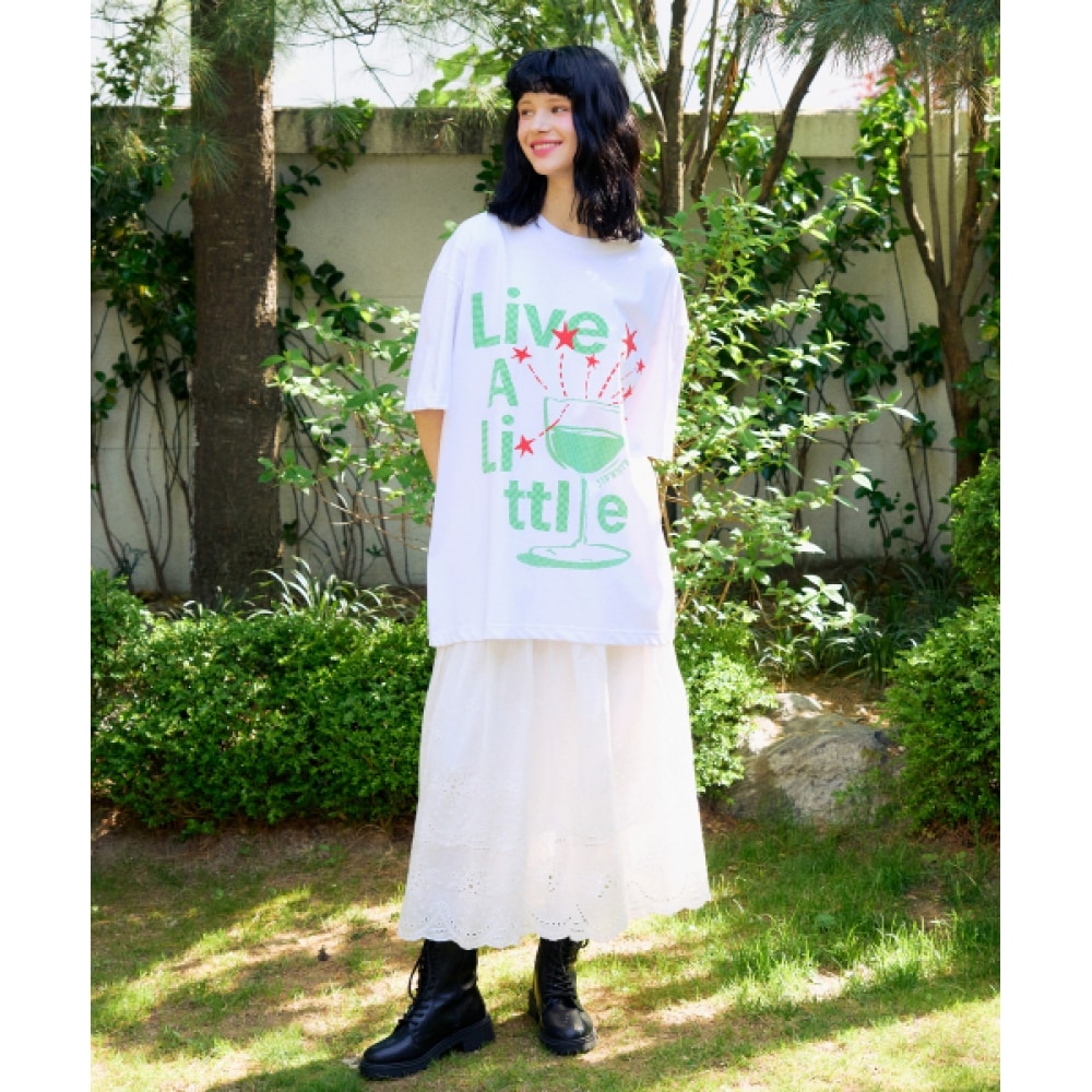 スローアシッドシャイングラスビッグショートスリーブTシャツ [ホワイト] 8,301円