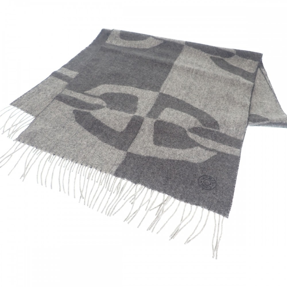 【Sランク】 シェーヌ・ダンクル・オプティック H394070T_02 マフラー カシミヤ アントラサイト メンズ【ISEYA】