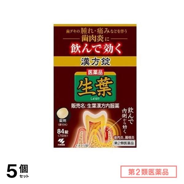 第2類医薬品 生葉漢方錠 84錠 5個セット