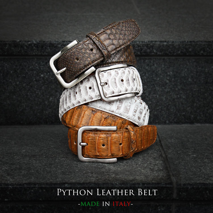 パイソンレザーベルト40mm