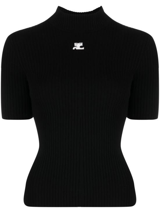 COURREGES Women Turtle Neck PERMPU026FI0001 9999 BLACK