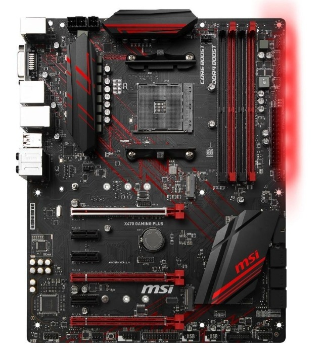 MSI X470 GAMING PLUS AMD X470 Socket AM4 DDR4 Motherboard