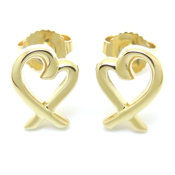 ラビングハート ピアス パロマピカソ K18YG イエローゴールド/294107【中古】