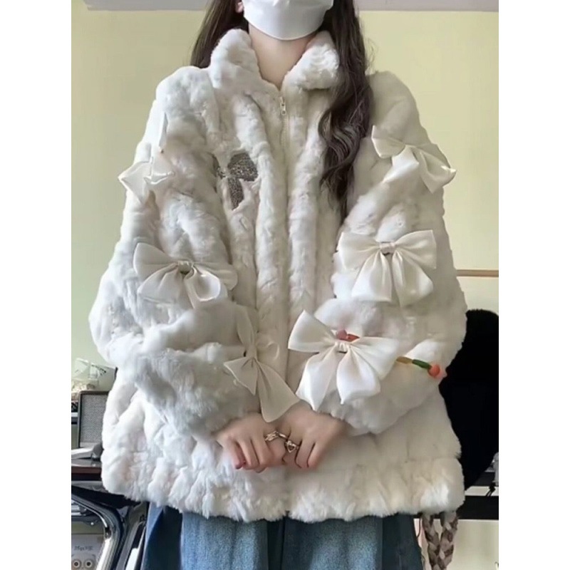 ミルク!!!女性用の毛皮のような羊のぬいぐるみコート