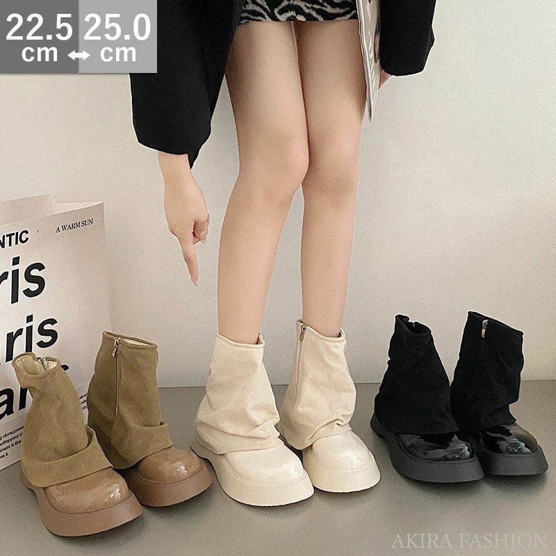 OFFクーポン配布中ショートブーツ ブーツ レディース ラウンドトゥ 厚底ソールショートブーツ ナウシカブーツ ナウシカ ブーツレディース ブーツ 厚底ブーツ サイドファスナー 厚底 ごつめ ボリュー