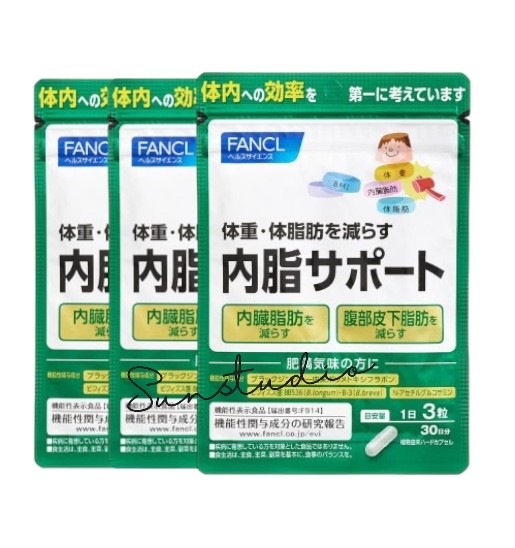 （fan）　内脂サポート(機能性表示食品) 90日分 [ サプリ ないしサポート 体脂肪 サプリメント ]（徳用3袋セット）
