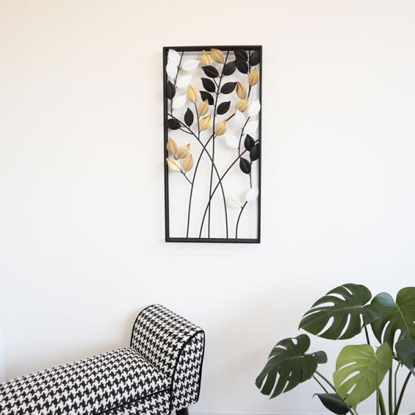 壁掛け 飾り ウォールデコレーション モダンアート ナチュラル アンティーク アイアン ボタニカル 350x710mm