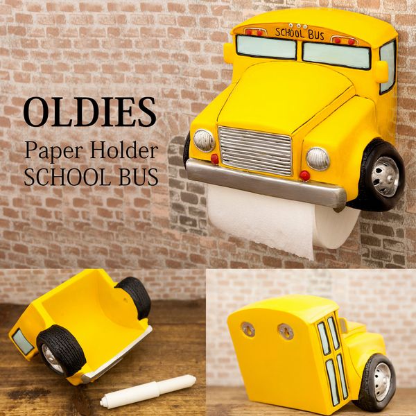 トイレ用ペーパーホルダー トイレ用品 キッチン 日用品 文具 オールディーズ SCHOOL BUS