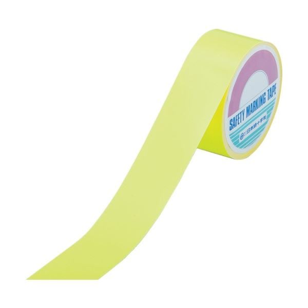 日本緑十字社 蛍光ラインテープ 黄 50mm幅×10m エンビ 屋内用 266012 1巻 11,987円