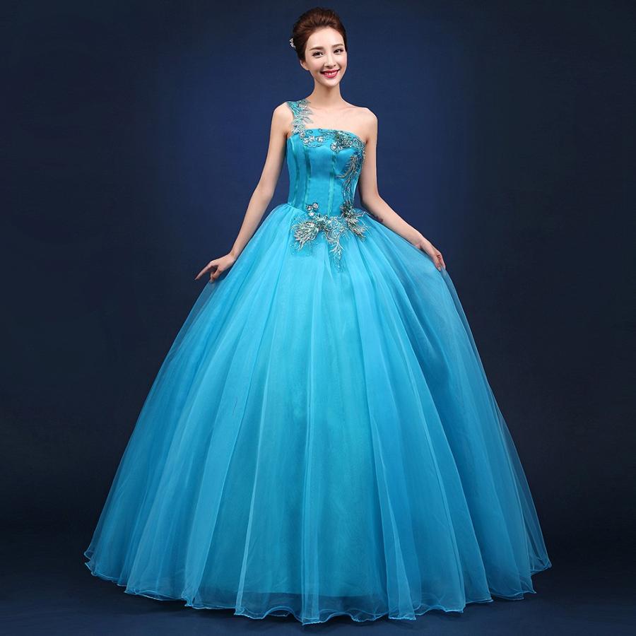 新品は時間限定で買い占めるカラードレス 安い 演奏会 ロングドレス 花嫁 結婚式 ウエディングドレス 二次会 青 パーティードレス コンサート ピアノ発表会 ステージ衣装 高級 上品 ウェディングドレ 9,705円