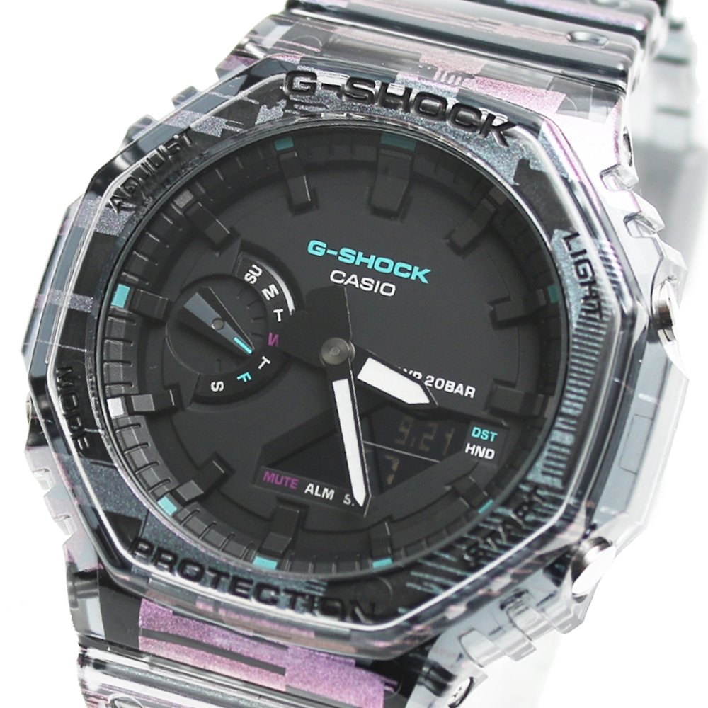 カシオカシオ CASIO G-SHOCK GA-2100NN-1A 腕時計 メンズ ブラック クロノグラフ クオーツ ブラック スケルトン