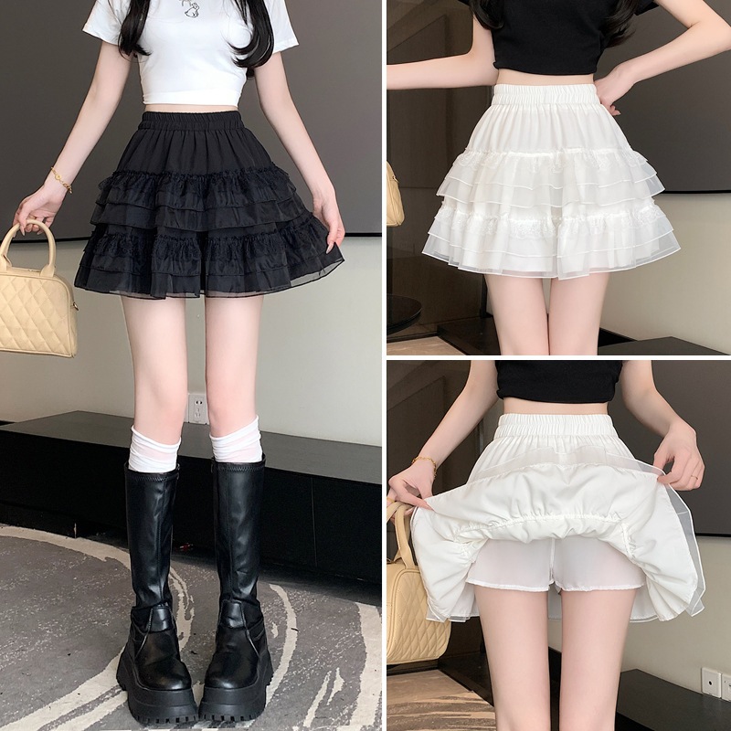 【短納期】 2025新作スカートトレンディ バレエスタイルホワイトケーキスカート夏メッシュふわふわしたスカートレース 87,102円