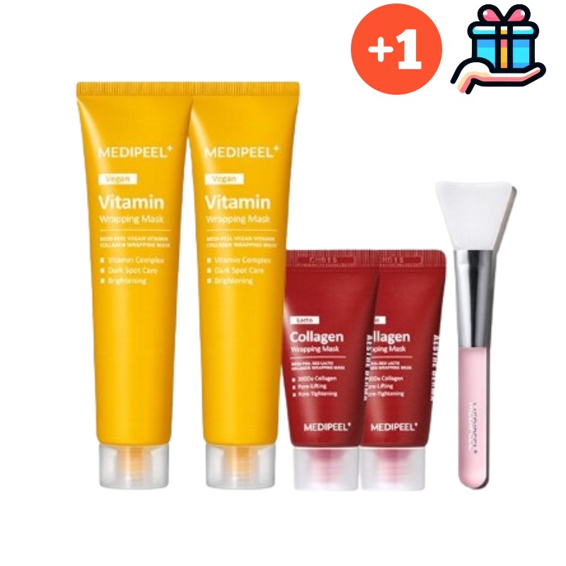 [2+2企画セット] ビタミン ラッピング マスク 70ml 2個+レッドラクト ラッピング 15ml 2個 大容量 ブライトニング トーンアップ 毛穴 弾力 クーリング 鎮静 韓国化粧品 韓国人気
