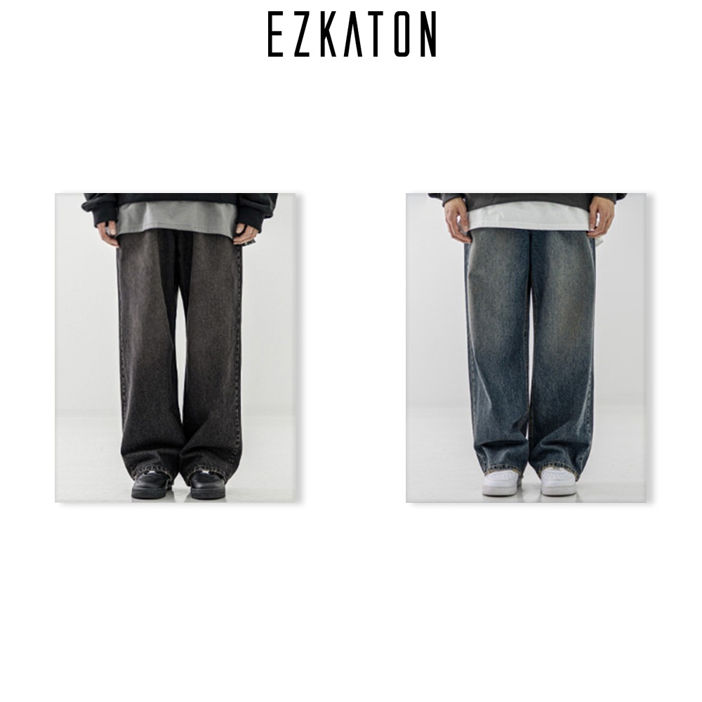 EZKATONのSmoke Wide Denim Pants 全2色 EZKATON] Smoke Wide Denim Pants デニム・ジーンズ