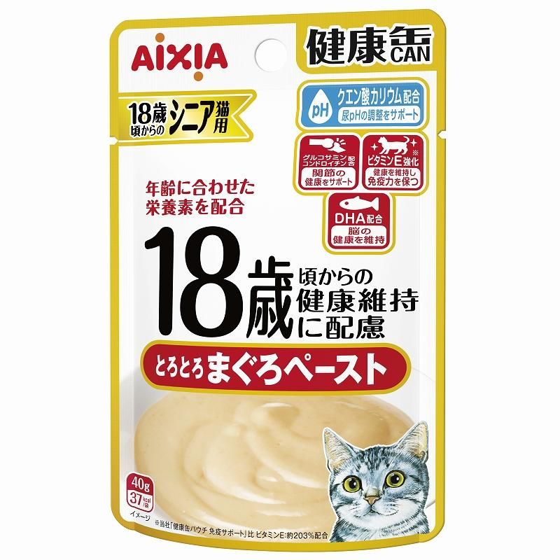 （まとめ買い）健康缶パウチ 18歳からのとろとろまぐろペースト40g 猫用フード [x48]