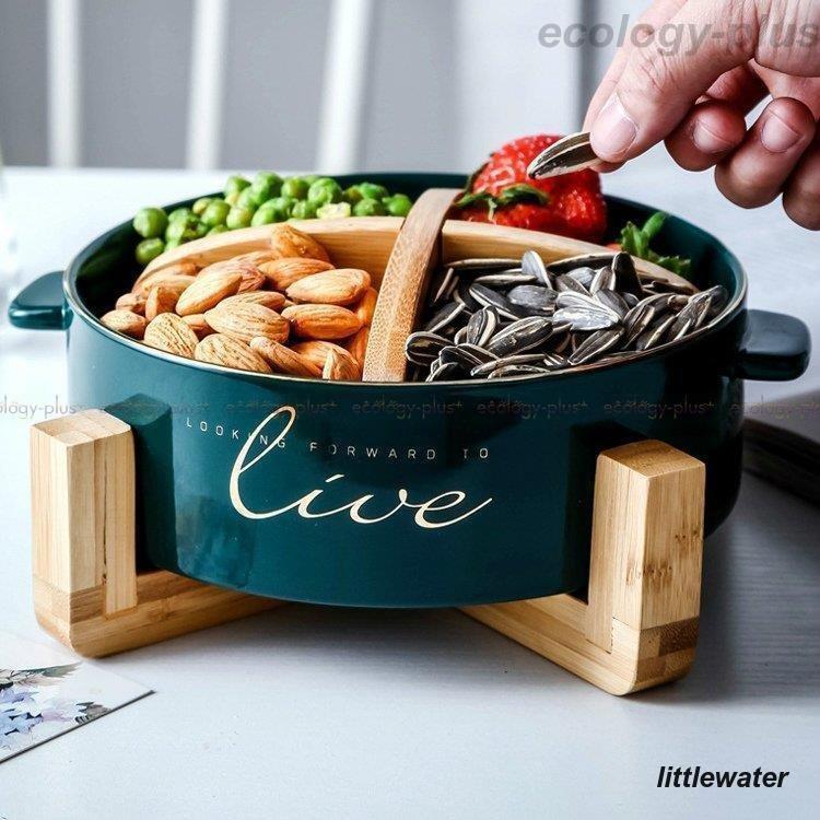 食器 キッチン雑貨 カトラリー お皿 プレート ギフト プレゼント ラウンド 丸型 トレー 仕切り付き フルーツ お菓子 ナッツ