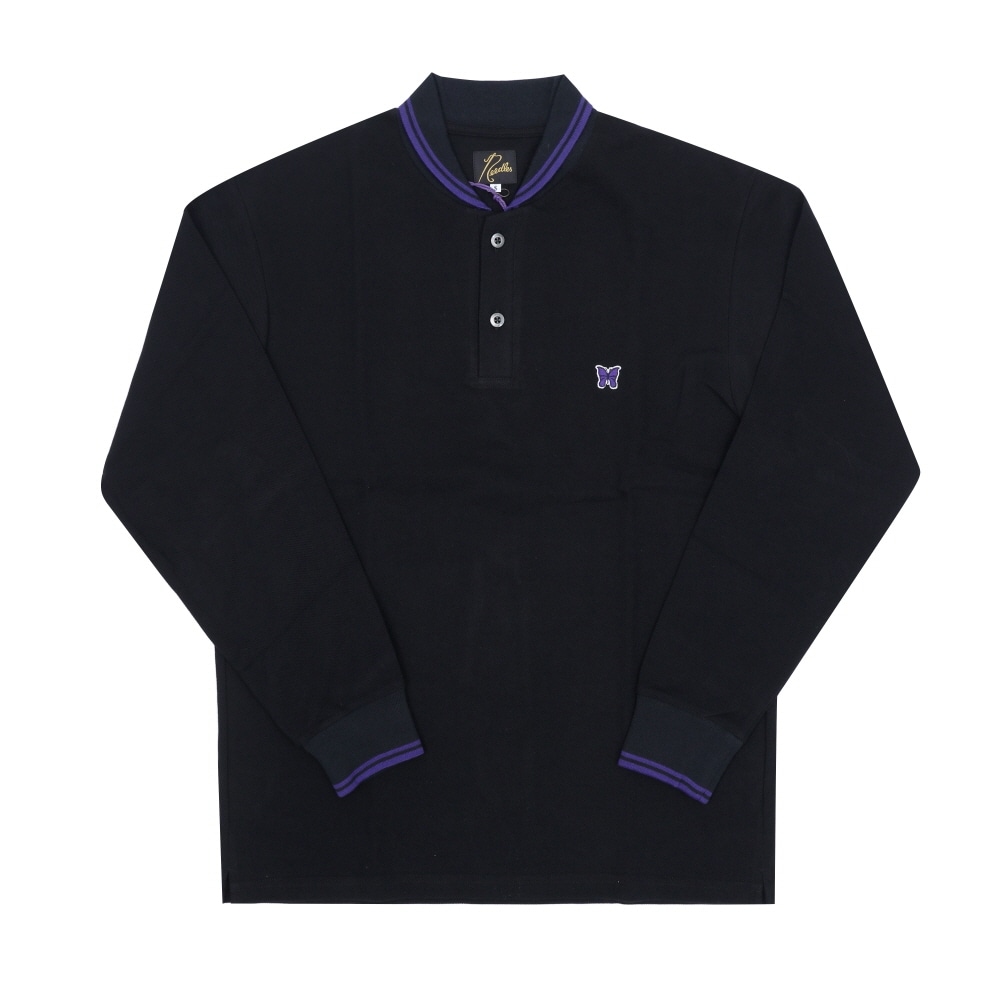 ニードルズ C-Black メンズ ロングスリーブT ショールカラーポロ