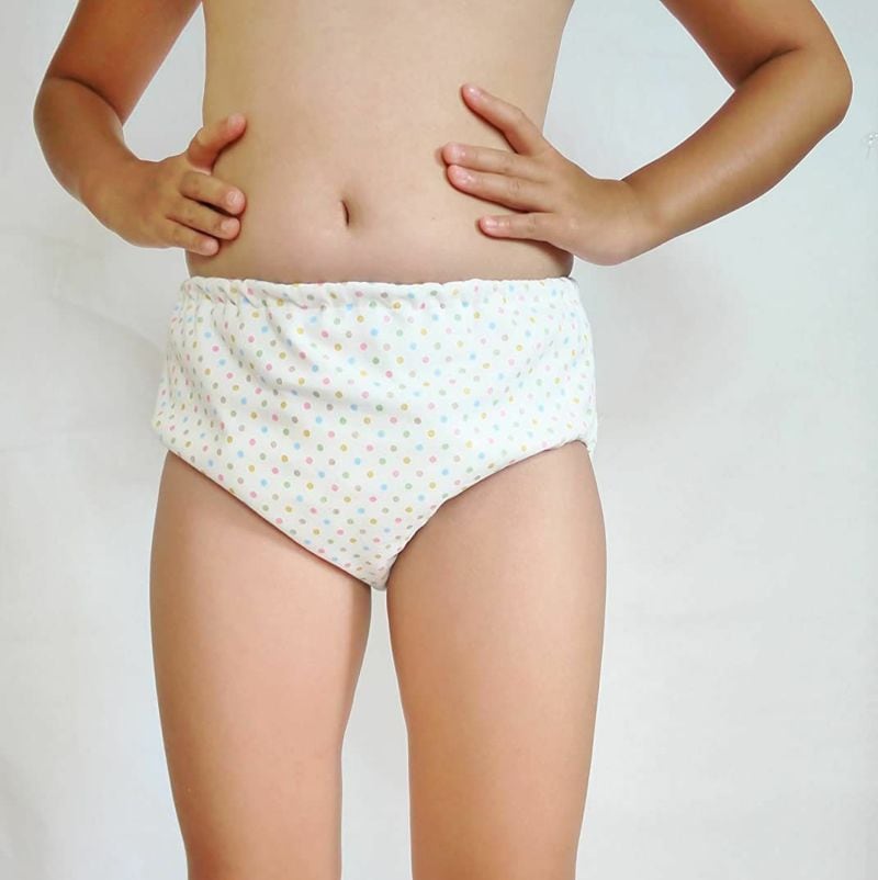 こどもジュニア キッズ おねしょパンツ 女の子用 おむつ 失禁パンツ 尿漏れパンツ マーブル 2枚組