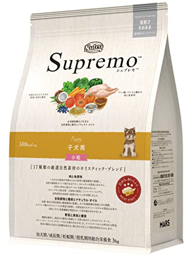 Nutro ニュートロ シュプレモ 子犬用 小粒 3kg ドッグフード【パピー/自然素材/着色料 無添加/消化に良い】 5,741円