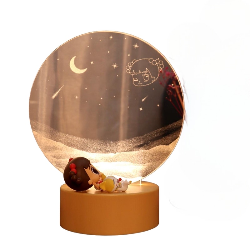 こんにちはドゥヤ夜空の香りムードなど/キャラクターアクリル照明/寝室インテリア