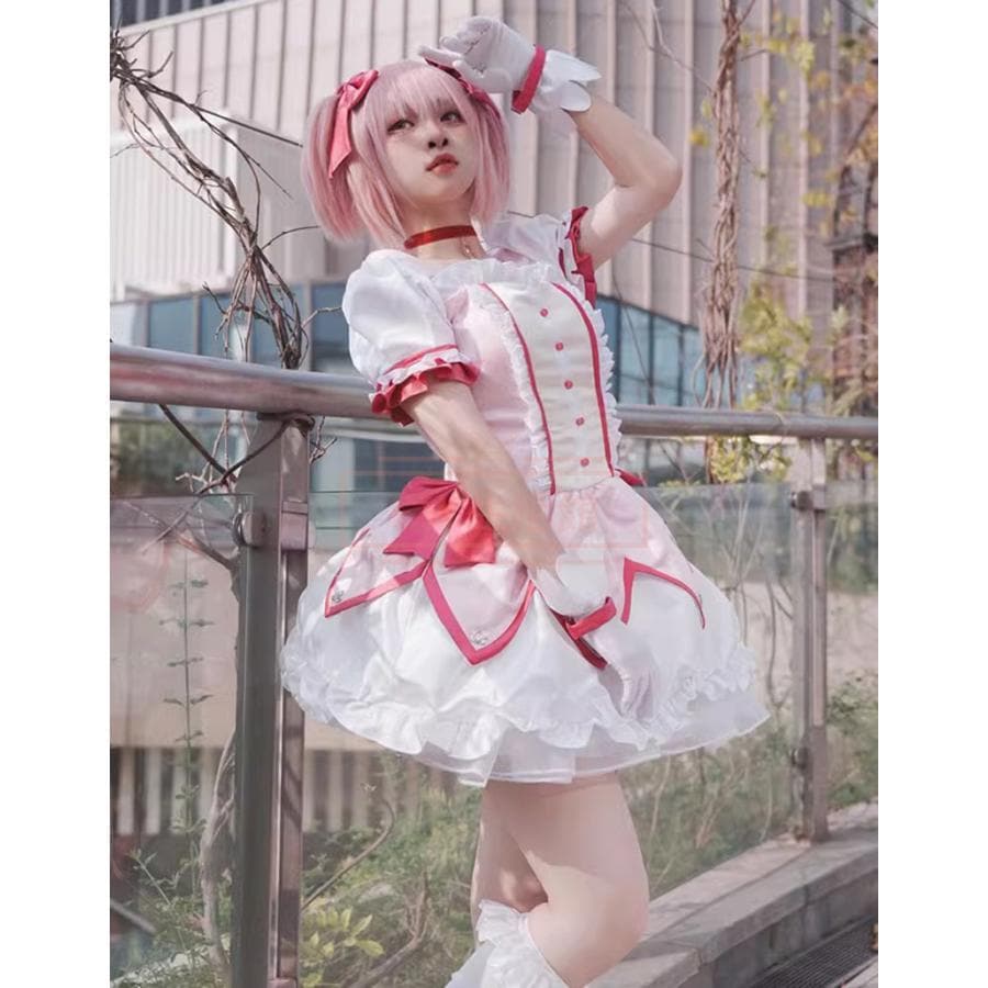 魔法少女まどかマギカ 鹿目まどか コスプレ衣装 靴 コスチューム 演出服 アニメ ゲーム ハロウィン cos 変装メガ割カラコンサンダル f Yt ハニーズ