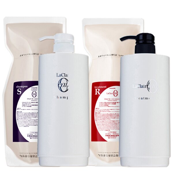 ラクレア オー シャンプーSスムース600mL+トリートメントRラディカル600g+各専用ディスペンサー