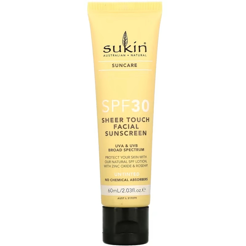 Sukin, シアータッチ フェイシャルサンスクリーンSPF数値30アンティンテッド60ml（2.03液量オンス）