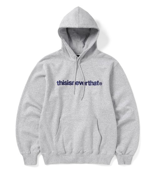 T-ロゴ フードTシャツ LIGHT GREY