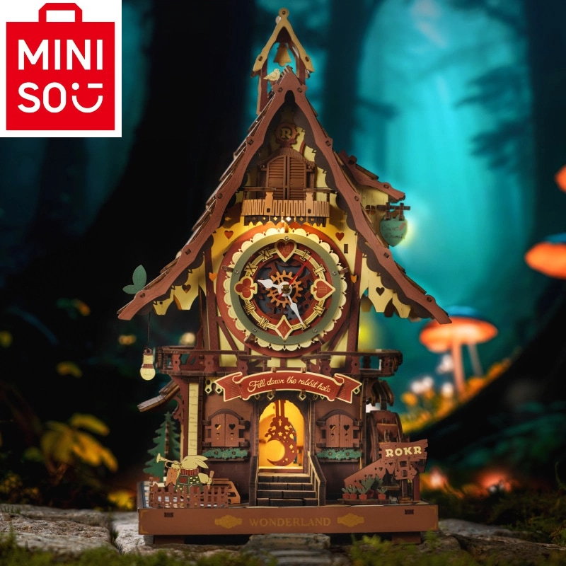 m i n i s o名創優品 正規品保証 カッコー時計機械式トランスミッション組み立てブロック装飾知育玩具模型ギフト