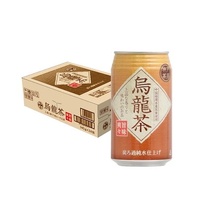 他サイト： 神戸茶房 烏龍茶 缶 340g ×24本 [ 無香料 無着色 国内製造 ウーロン茶 ]の商品画像