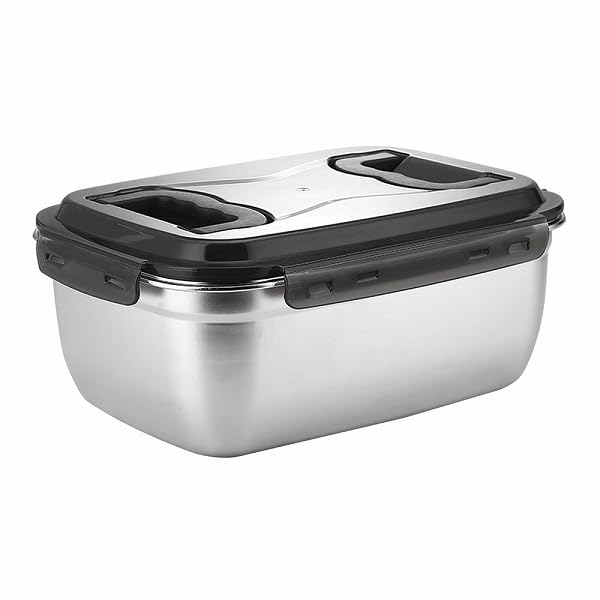 18-8ステンレス製 P付 キッチンコンテナ 取手付 レクタングル 取手付12.0L APK2904