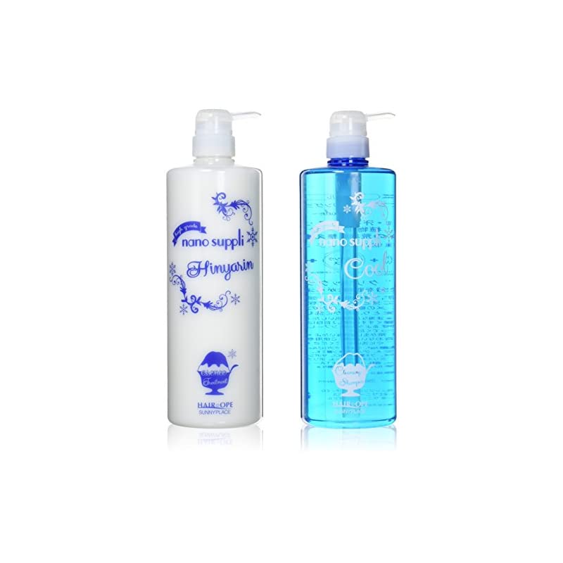 サニープレイス ヘアオペ ナノ クレンジング シャンプー (ＣＯＯＬ清涼タイプ) 1000ｍｌ ＆ ナノ ヒンヤリン トリートメント (ＣＯＯＬ，清涼タイプ) 1000ｍｌ 1個アソート