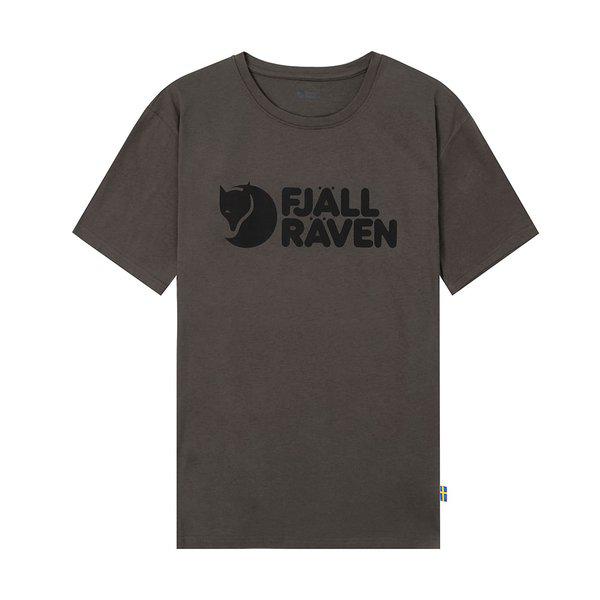 男性ロゴ半袖Tシャツ 登山 アウトドア ダークオリーブ 87310-633