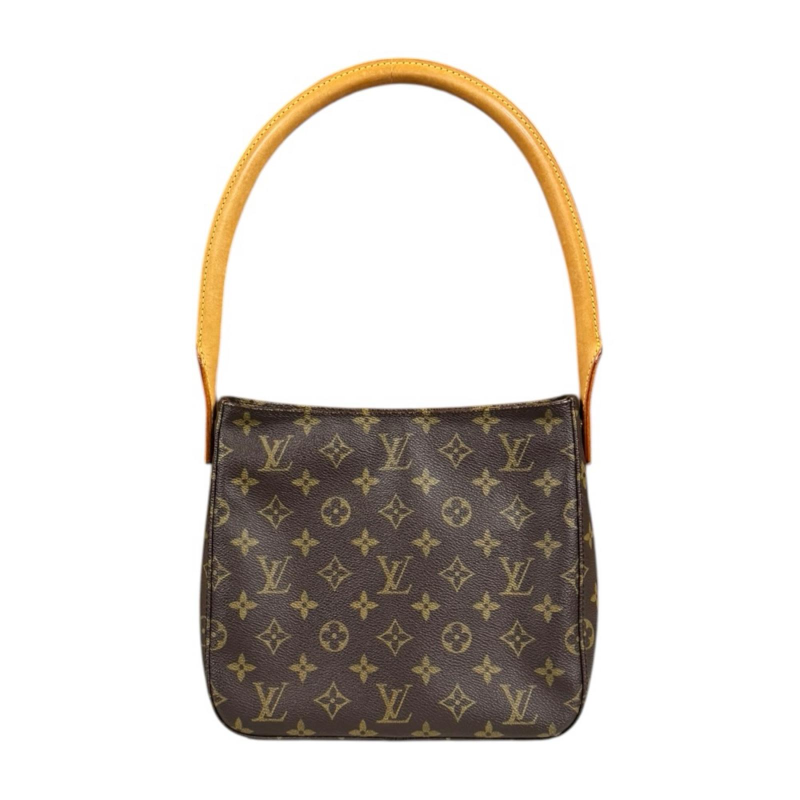 ルイヴィトン ルーピングMM モノグラム ハンドバッグ モノグラムキャンバス M51146 ブラウン LOUIS VUITTON 中古