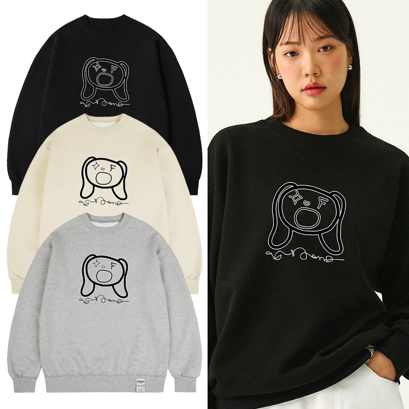 [UNISEX] Baba Lettering Man to Man_3color