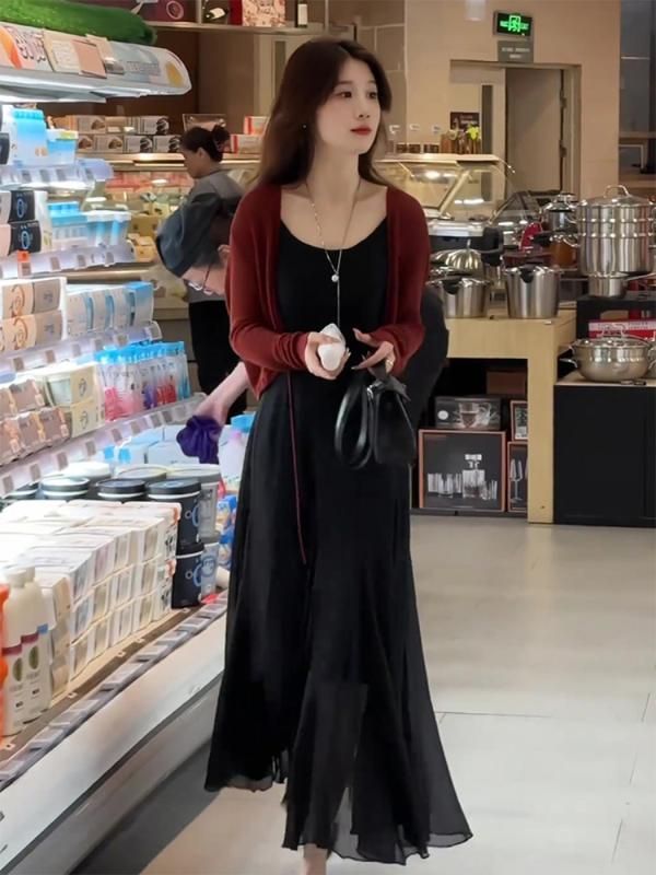 【早い者勝ちタイムセール】ワンピース レディース お洒落 ショートカーディガン コーデ売り ニット 上品 キレイ カワイイ