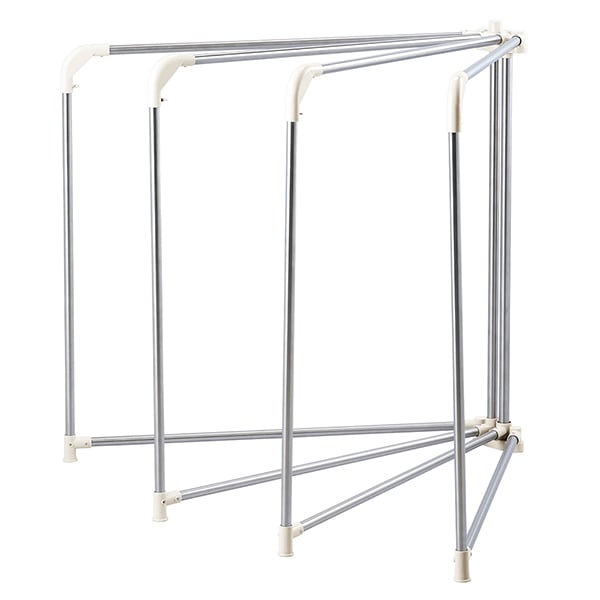 NY-290 ステンレス 布団干し 扇形 幅119～232.5×高さ115.5cm ライトグレー